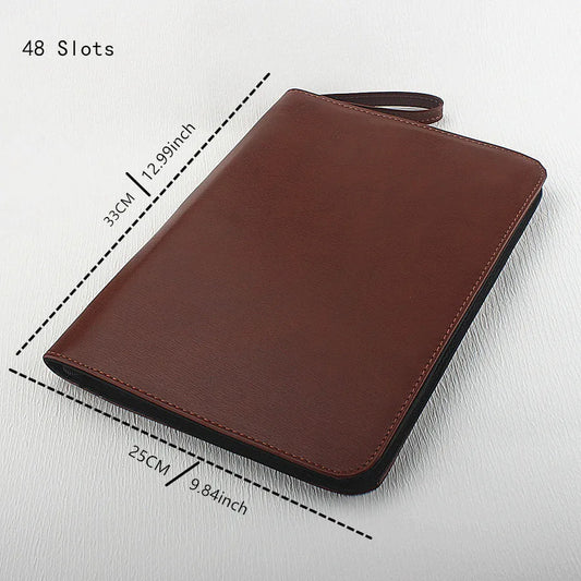 PU Leather Pen Storage Case for 10 24 36 48 Pens Waterproof Holder Organizer