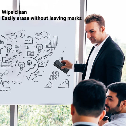 Deli whiteboard eraser magnetic absorbable plastic tape magnetic velvet cloth board eraser blackboard eraser office supplies