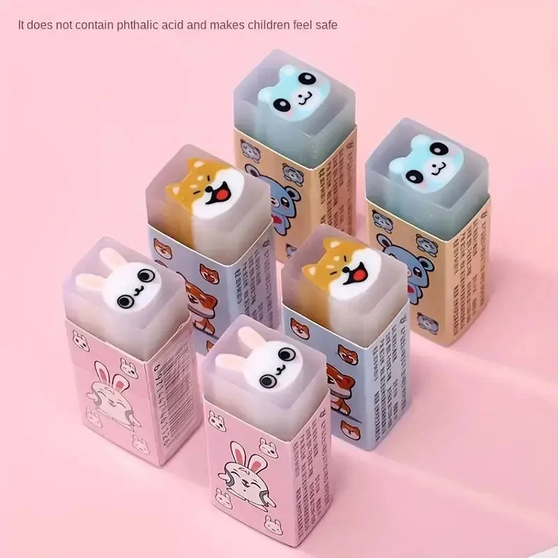 Clearance_3pcs/6pcs Cute Animal Rubber, Creative Cartoon Jelly Eraser with Sweet Smell, Nice Gift for Kids and Students_Continuo