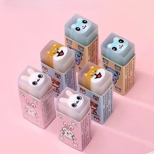 Clearance_3pcs/6pcs Cute Animal Rubber, Creative Cartoon Jelly Eraser with Sweet Smell, Nice Gift for Kids and Students_Continuo