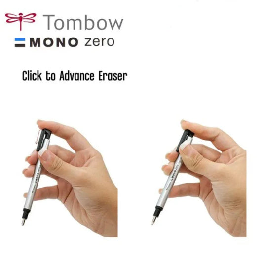 Tombow Mono Zero Eraser Precision Tip Pen-Style Mechanical Rubber Refillable Pen Sketch Drawing Correction Erasers Art Supplies
