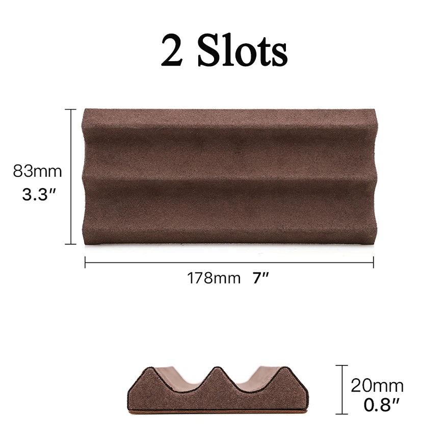 Contact's Family Luxury Leather Pen Tray 1/2/3 Slots Pens Holder Display Pen Stand Microfiber Desktop Organizer Home Office Use