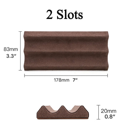 Contact's Family Luxury Leather Pen Tray 1/2/3 Slots Pens Holder Display Pen Stand Microfiber Desktop Organizer Home Office Use