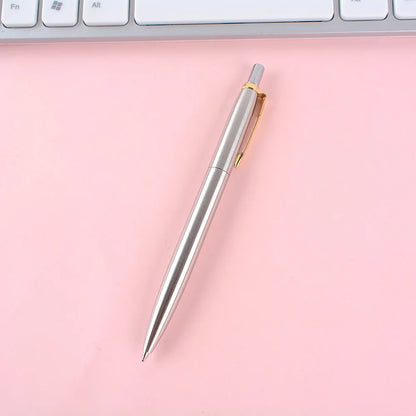 2022 new Ballpoint Pen Office Commercial Press Metal Pens gift Automatic Ball Pens For School Bolígrafo de varilla de acero