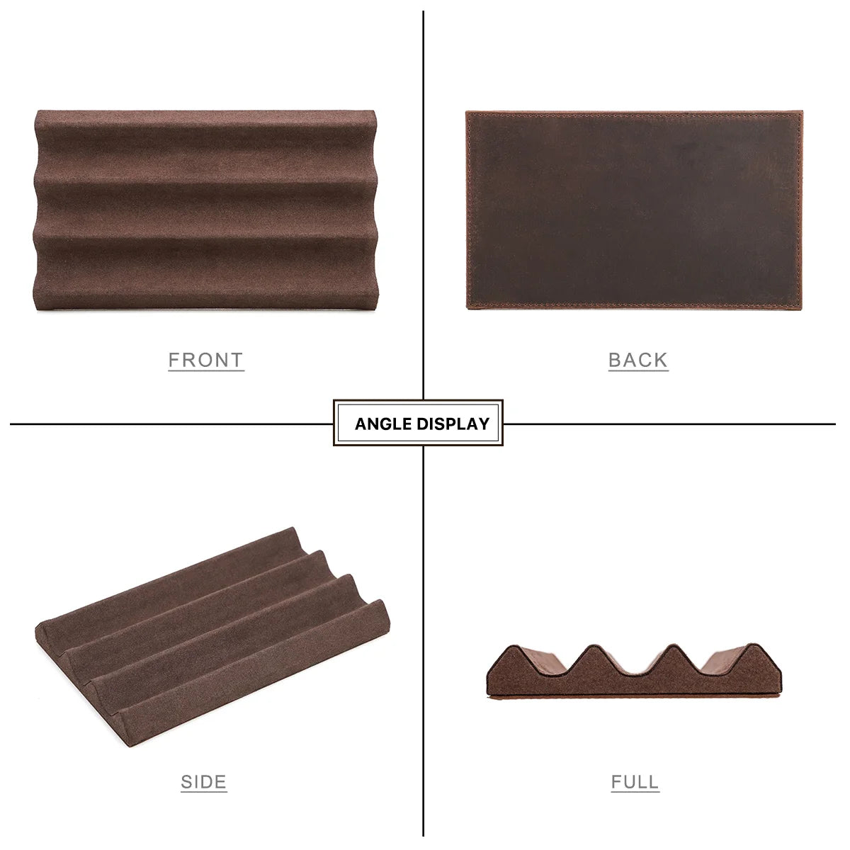 Contact's Family Luxury Leather Pen Tray 1/2/3 Slots Pens Holder Display Pen Stand Microfiber Desktop Organizer Home Office Use