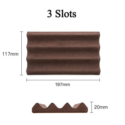 Contact's Family Luxury Leather Pen Tray 1/2/3 Slots Pens Holder Display Pen Stand Microfiber Desktop Organizer Home Office Use