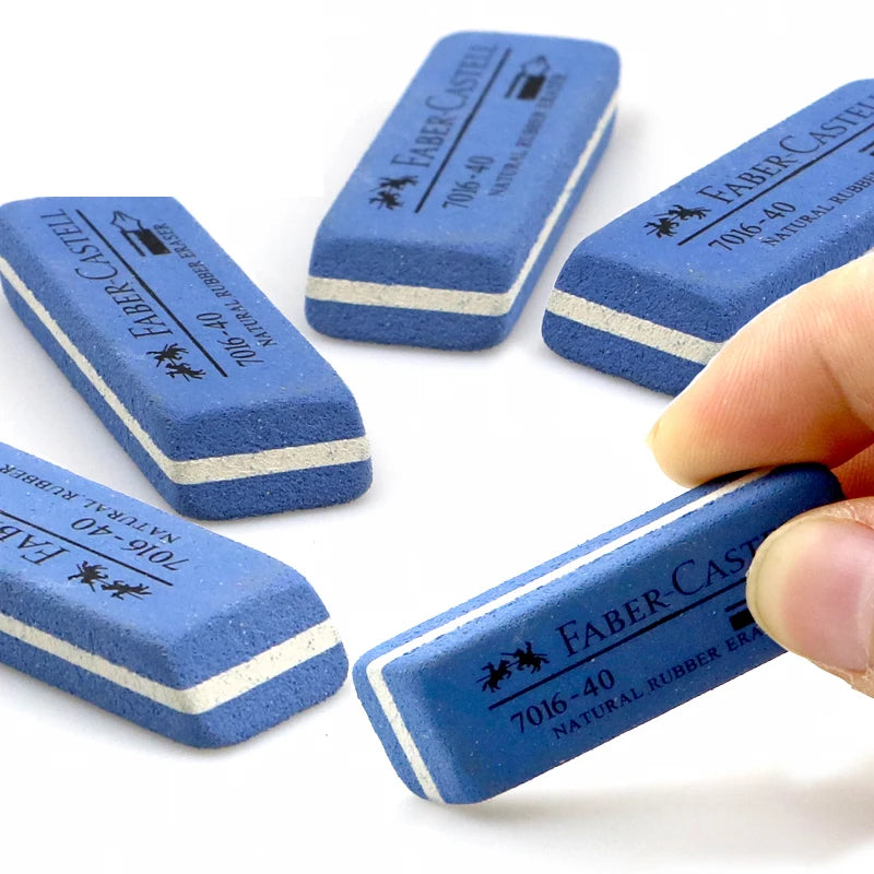 Faber Castell Natural Rubber Eraser for Gel Pen/Ballpoint Pen/Fountain Pen/Ink Pen Erasable Students Sand Rubber Stationery 7016