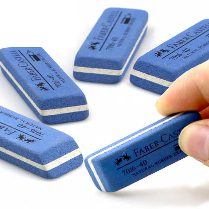 Faber Castell Natural Rubber Eraser for Gel Pen/Ballpoint Pen/Fountain Pen/Ink Pen Erasable Students Sand Rubber Stationery 7016