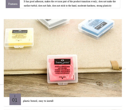 Faber-Castell Plasticity Rubber Soft Art Eraser Wipe highlight Kneaded Rubber For Art Pianting Design Sketch Eraser Stationery