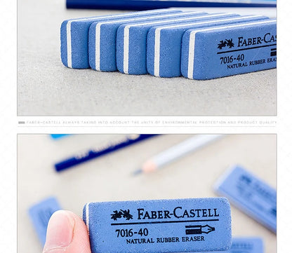 Faber Castell Natural Rubber Eraser for Gel Pen/Ballpoint Pen/Fountain Pen/Ink Pen Erasable Students Sand Rubber Stationery 7016