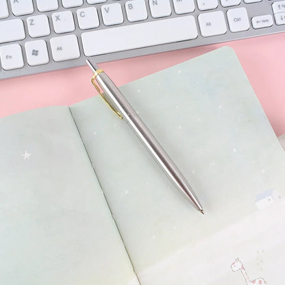 2022 new Ballpoint Pen Office Commercial Press Metal Pens gift Automatic Ball Pens For School Bolígrafo de varilla de acero