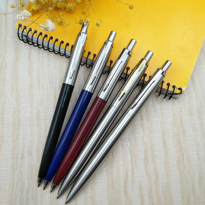 2022 new Ballpoint Pen Office Commercial Press Metal Pens gift Automatic Ball Pens For School Bolígrafo de varilla de acero