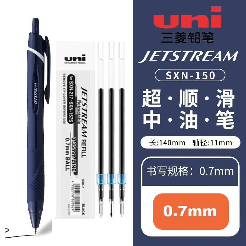 New Color Japanese UNI Ballpoint Pen SXN-150 Gel Pen Student Stationery Jetstream 0.38/0.5/0.7mm Business Office Signature