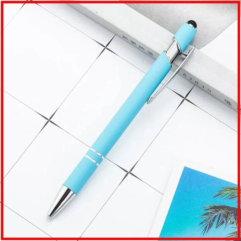 100 Pcs Light - Metal Capacitive Universal Touch Screen Stylus Ballpoint Pen Office Gifts Free Custom Logo Writing Stationery