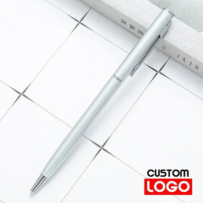 50 Pcs Metal Ballpoint Pen Rose Gold Pen Custom Logo School&office Supplies Stationery Business Gift Lettering Engraved Name