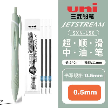 New Color Japanese UNI Ballpoint Pen SXN-150 Gel Pen Student Stationery Jetstream 0.38/0.5/0.7mm Business Office Signature