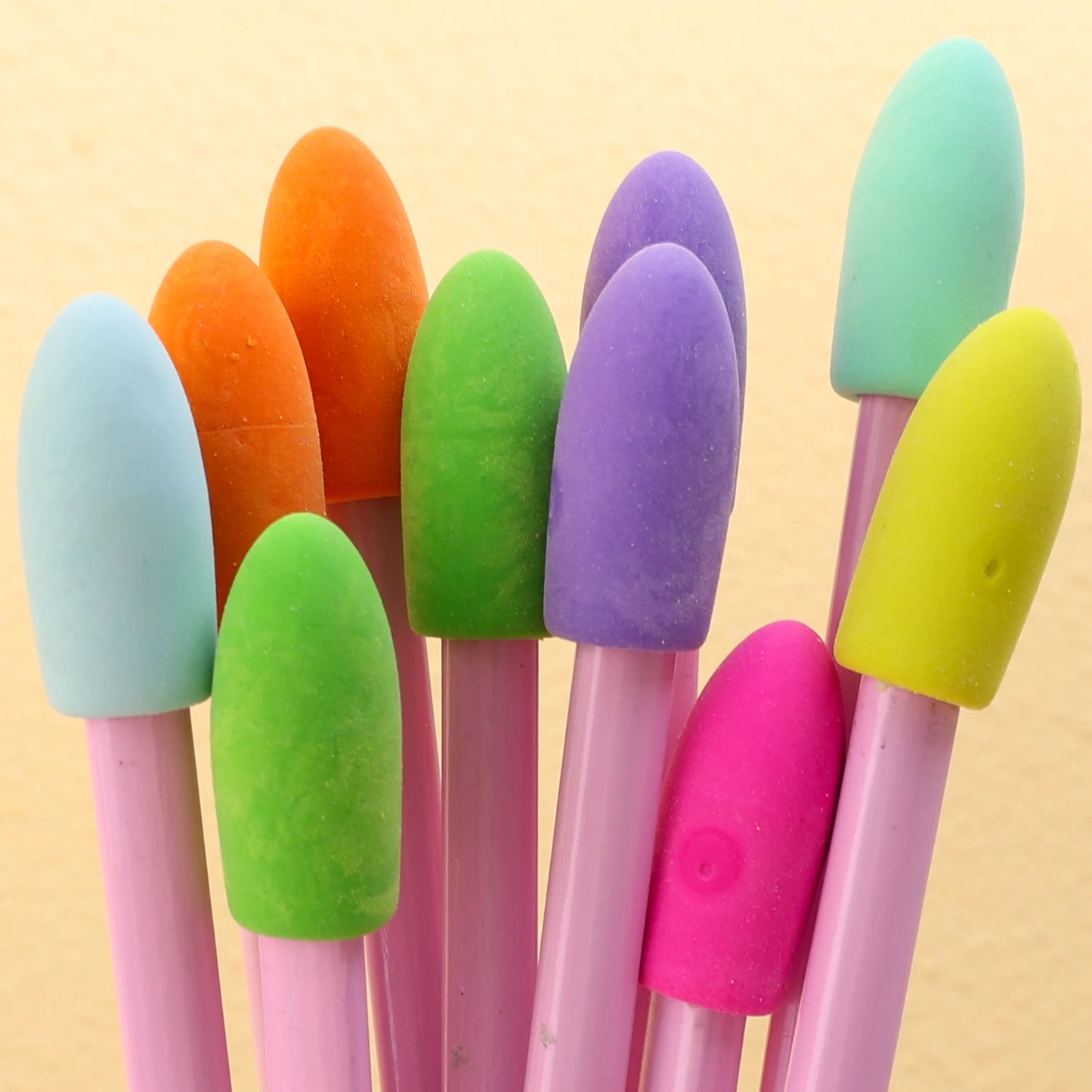 40/20/1PCS Pencil Eraser Toppers Cartoon Color Pen Top Cap Erasers for Kids Classroom Stationery Mini Pens Head Protector Cover