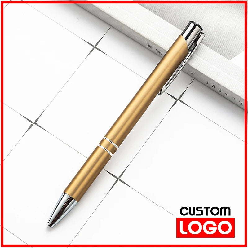 50pcs/lot Hot Sell Custom Ballpoint Pen Metal Pen Support Custom Logo Advertising Wholesale Personalized Pen Gift Engraved Name