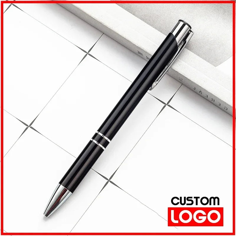 50pcs/lot Hot Sell Custom Ballpoint Pen Metal Pen Support Custom Logo Advertising Wholesale Personalized Pen Gift Engraved Name
