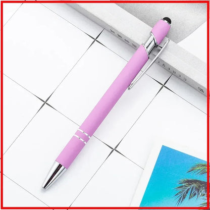 100 Pcs Light - Metal Capacitive Universal Touch Screen Stylus Ballpoint Pen Office Gifts Free Custom Logo Writing Stationery