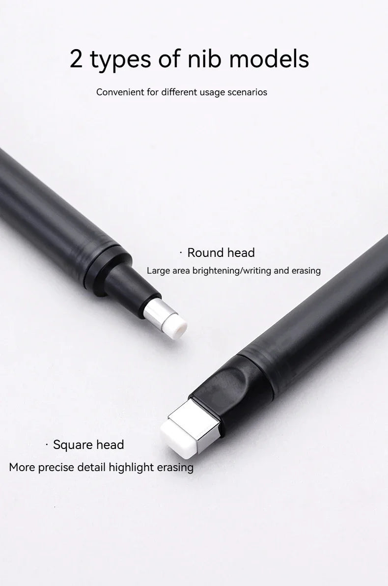 Push-Type Pencil Eraser For Manga Design Drawing Highlight Modeling Writing Painting Press Erasers Kids School Stationery Gifts