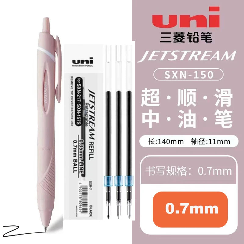 New Color Japanese UNI Ballpoint Pen SXN-150 Gel Pen Student Stationery Jetstream 0.38/0.5/0.7mm Business Office Signature