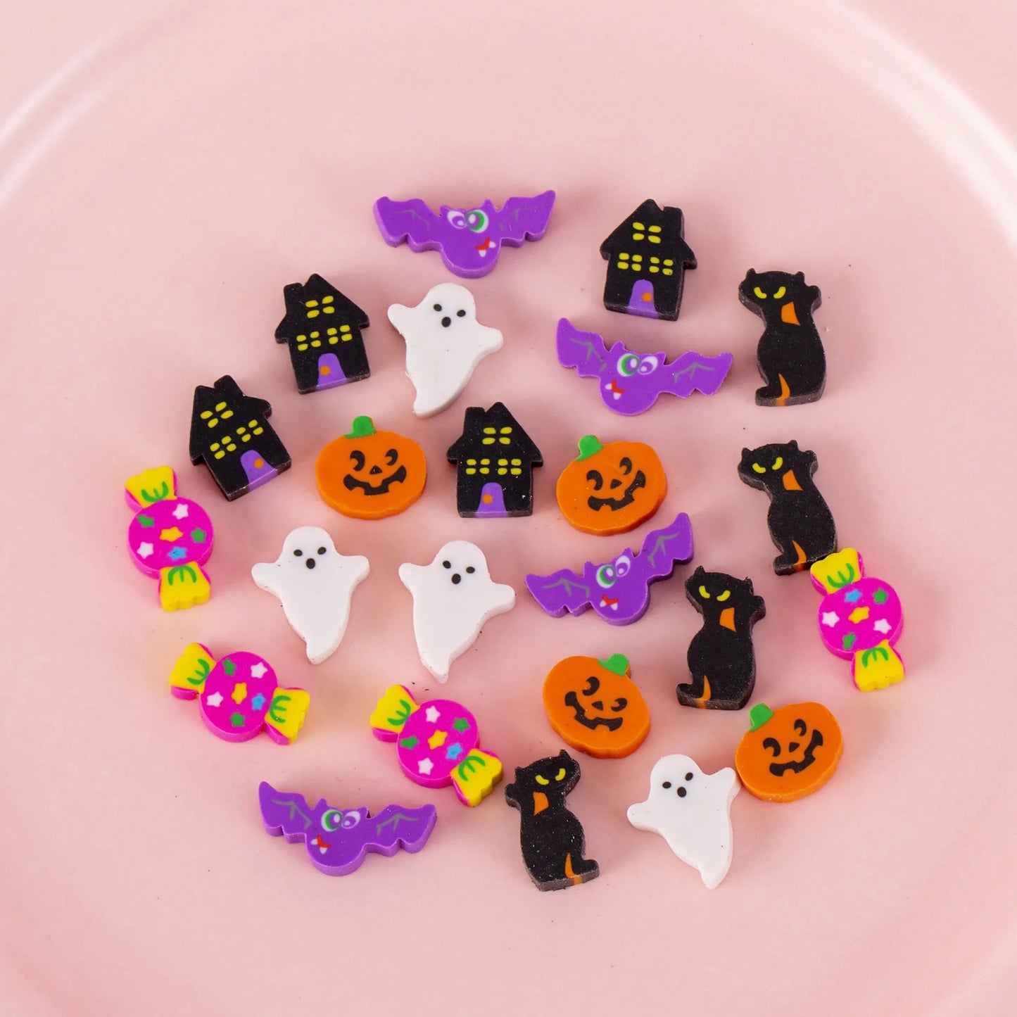 30pcs/bag Cartoon Fruit Animal Love Mini Small Eraser June 1 Christmas Gifts Prizes Student Stationery