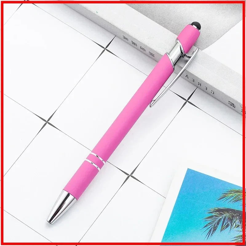 100 Pcs Light - Metal Capacitive Universal Touch Screen Stylus Ballpoint Pen Office Gifts Free Custom Logo Writing Stationery