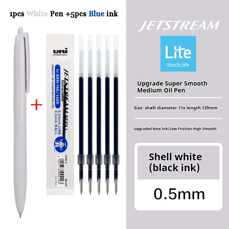 New Uni Jetstream Ballpoint Pen Lite Touch Ink Anti-slip Ultra Smooth Quiet Writing Gel Pens Limited Quality Japanese Stationery