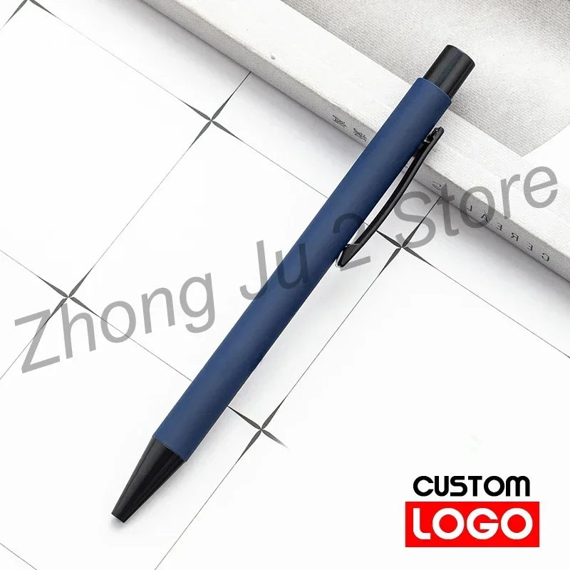 50pcs Metal Gift Advertising Pen Custom LOGO Student Stationery Office Ballpoint Pen Lettering Name Promotional Pen Wholesale