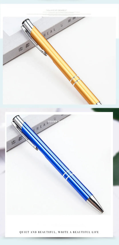 50pcs/lot Hot Sell Custom Ballpoint Pen Metal Pen Support Custom Logo Advertising Wholesale Personalized Pen Advertising Gift