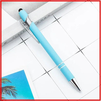 50 Pcs Metal Business Ballpoint Universal Drawing Touch Screen Stylus Pen Custom Logo School Office Supplies Free Engraved Name
