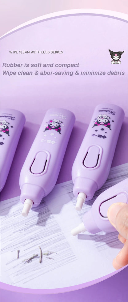 Deli Adjustable Electric Eraser for Sketch Drawing Erasing Writing with Rubber Refills Electric Rubber Pen School Pencil Eraser