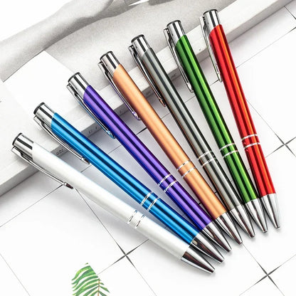 50pcs/lot Hot Sell Custom Ballpoint Pen Metal Pen Support Custom Logo Advertising Wholesale Personalized Pen Advertising Gift