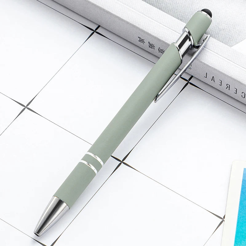 100 Pcs Light - Metal Capacitive Universal Touch Screen Stylus Ballpoint Pen Office Gifts Free Custom Logo Writing Stationery