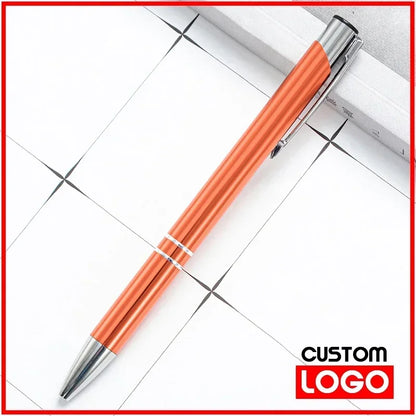 50pcs/lot Hot Sell Custom Ballpoint Pen Metal Pen Support Custom Logo Advertising Wholesale Personalized Pen Advertising Gift