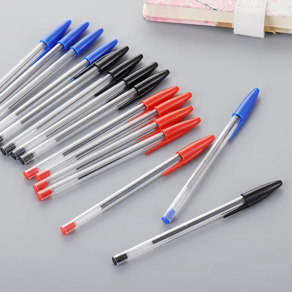 5/10 Pcs Black Red Blue Ballpoint Pen 1.0mm Ballpoint Pen Student Signing Pen Writing Pen Stationery School Office Accessories