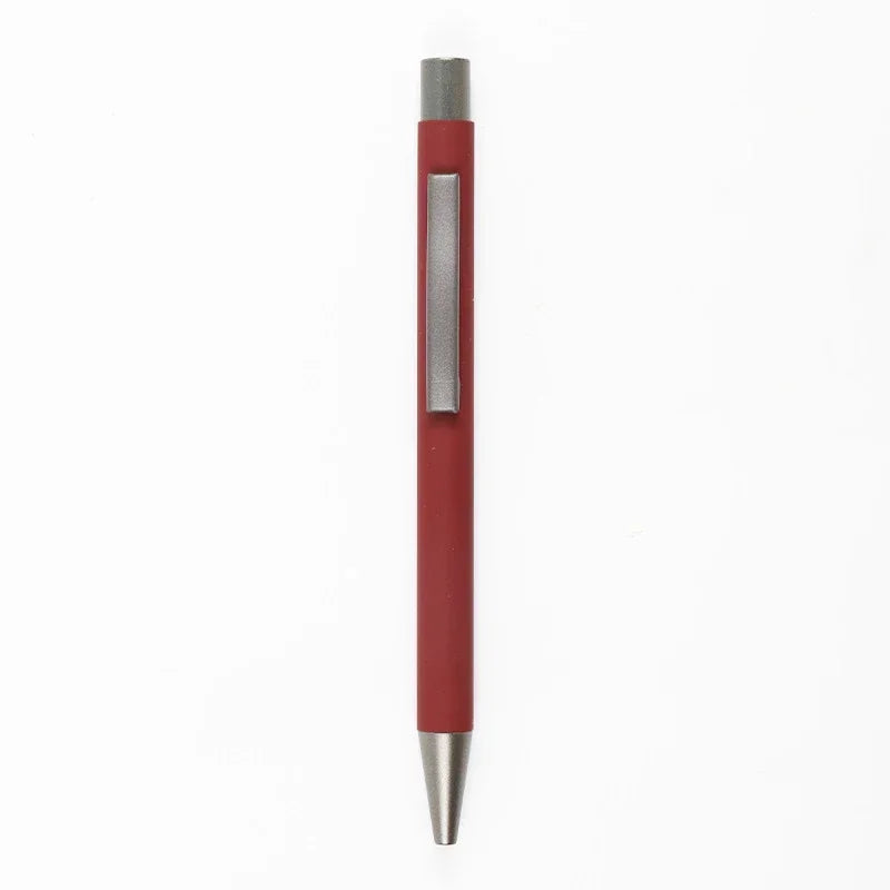 50pcs Metal Ballpoint Pen Advertising Pen Rubber Texture Custom Logo Text Engraving Laser Engraving Customizable Name Logo Pen