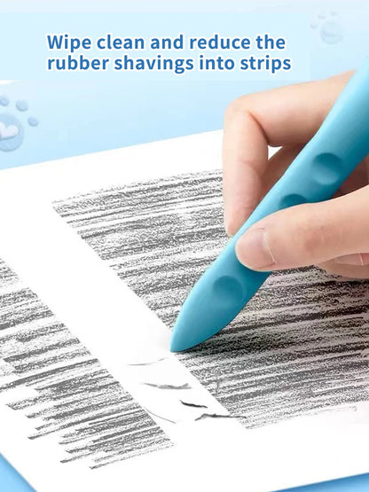 3PCS/Box Hole Eraser for Primary School Students No Dregs No Crumbs Clean Eraser Pen Image Skin Oversize Art Pose