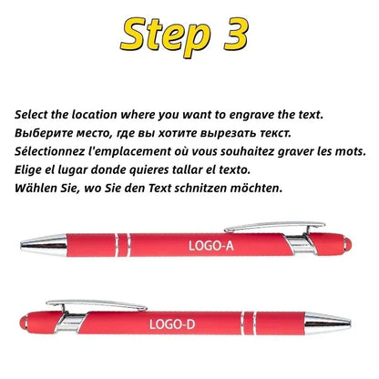 50 Pcs Metal Business Ballpoint Universal Drawing Touch Screen Stylus Pen Custom Logo School Office Supplies Free Engraved Name