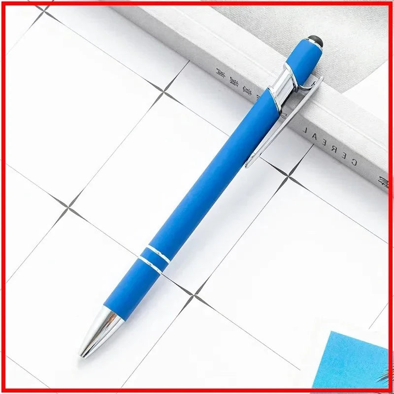 100 Pcs Light - Metal Capacitive Universal Touch Screen Stylus Ballpoint Pen Office Gifts Free Custom Logo Writing Stationery