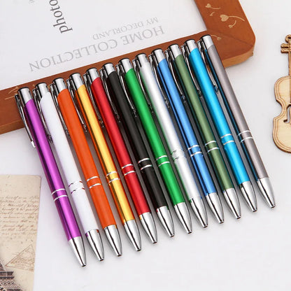 50pcs/lot Hot Sell Custom Ballpoint Pen Metal Pen Support Custom Logo Advertising Wholesale Personalized Pen Gift Engraved Name