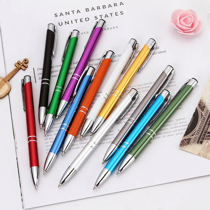 50pcs/lot Hot Sell Custom Ballpoint Pen Metal Pen Support Custom Logo Advertising Wholesale Personalized Pen Gift Engraved Name