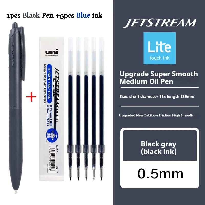 New Uni Jetstream Ballpoint Pen Lite Touch Ink Anti-slip Ultra Smooth Quiet Writing Gel Pens Limited Quality Japanese Stationery