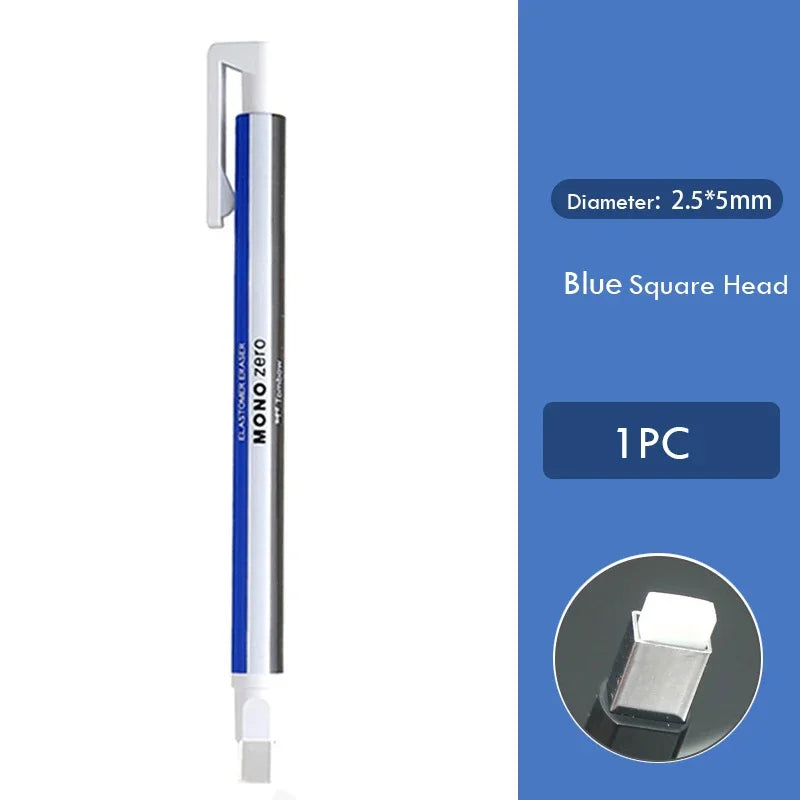 Tombow Mono Zero Eraser Precision Tip Pen-Style Mechanical Rubber Refillable Pen Sketch Drawing Correction Erasers Art Supplies