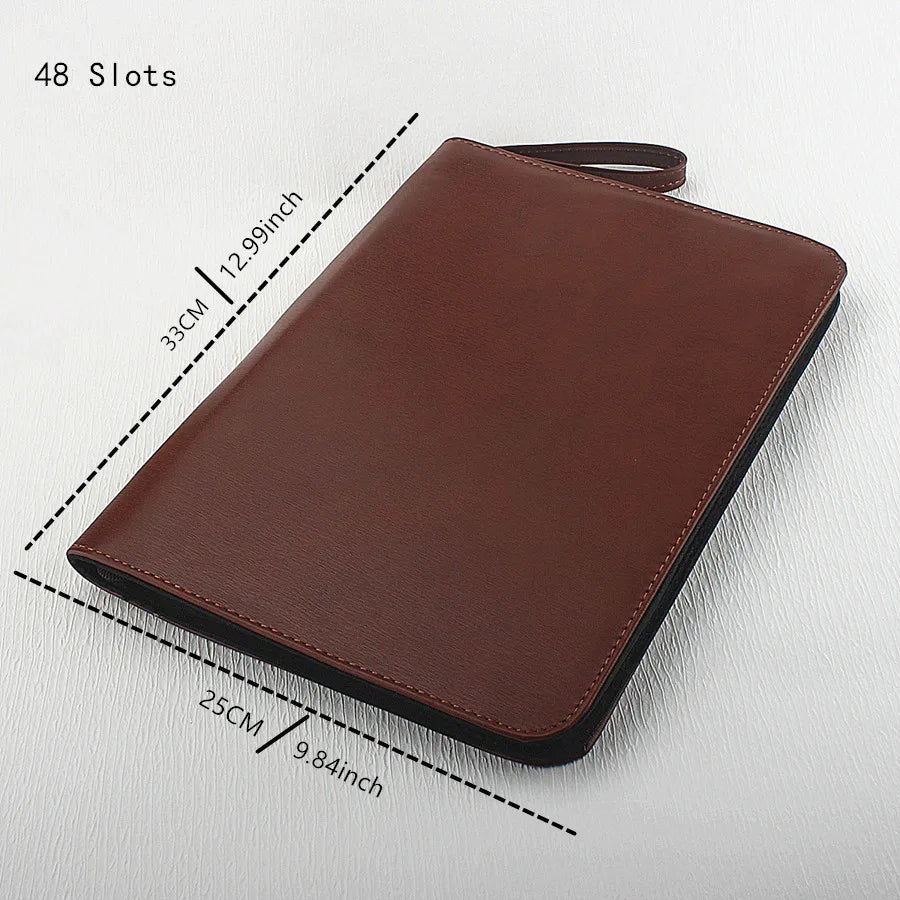 PU Leather Pen Storage Case for 10 24 36 48 Pens Waterproof Holder Organizer