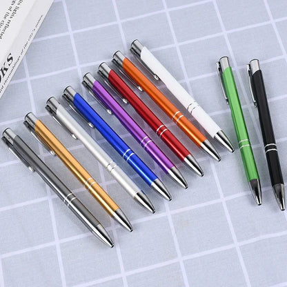 50pcs/lot Hot Sell Custom Ballpoint Pen Metal Pen Support Custom Logo Advertising Wholesale Personalized Pen Gift Engraved Name