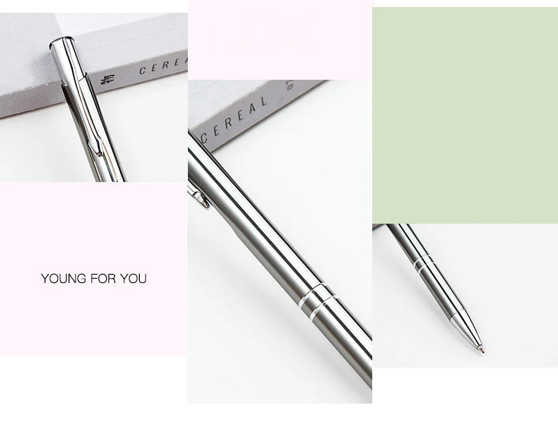 50pcs/lot Hot Sell Custom Ballpoint Pen Metal Pen Support Custom Logo Advertising Wholesale Personalized Pen Gift Engraved Name