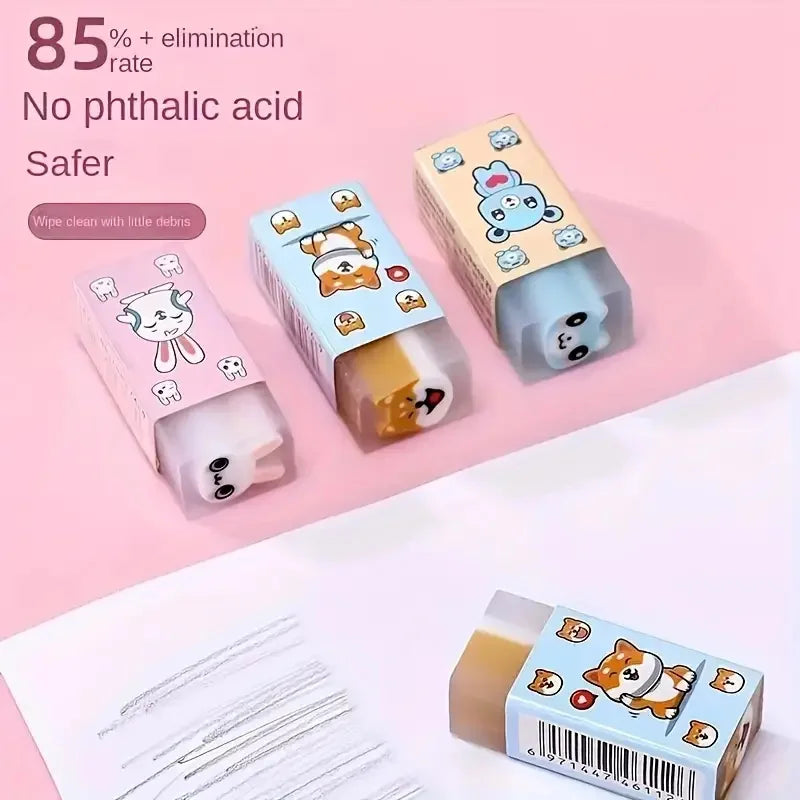 Clearance_3pcs/6pcs Cute Animal Rubber, Creative Cartoon Jelly Eraser with Sweet Smell, Nice Gift for Kids and Students_Continuo