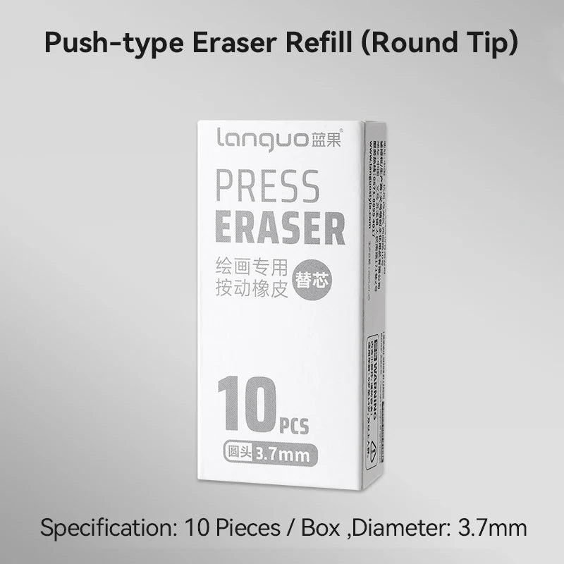 Languo Eraser Retractable Automatic Pencil Rubber High Precision Pencil Eraser Correction Highlight Rubber Tools Art Supplies